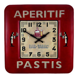 Lascelles Pastis Wall Clock, Red, Dia.31cm